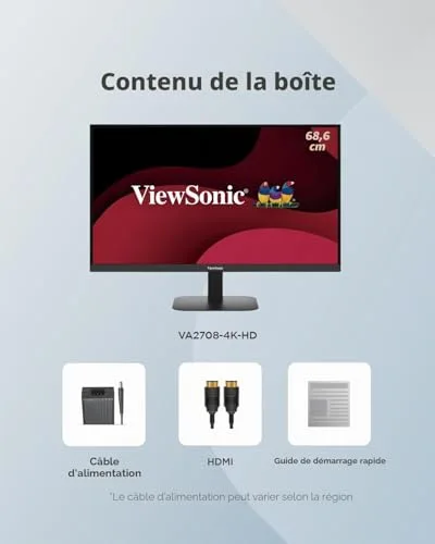 ViewSonic VA2708 27 pouces 4K - vue 9