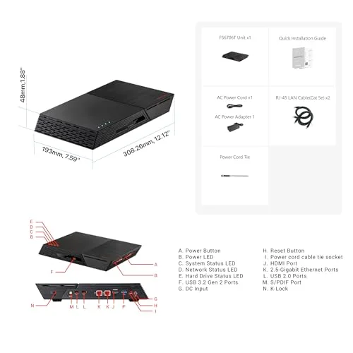 ASUSTOR Flashstor 6 FS6706T NAS 6 baies NVMe - vue 2
