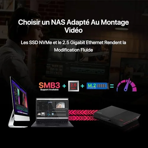 ASUSTOR Flashstor 6 FS6706T NAS 6 baies NVMe - vue 4