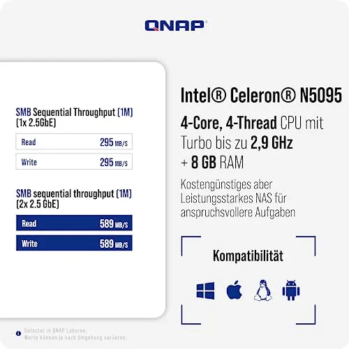 QNAP TS-664-8G NAS 6 baies - vue 3