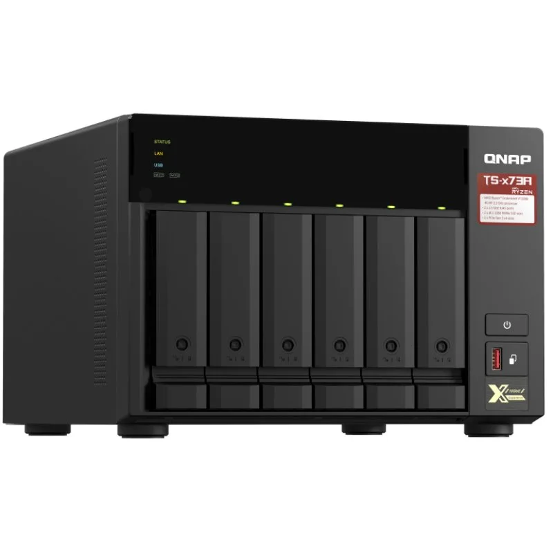 QNAP TS-673A NAS 6 baies 8Go - vue 2