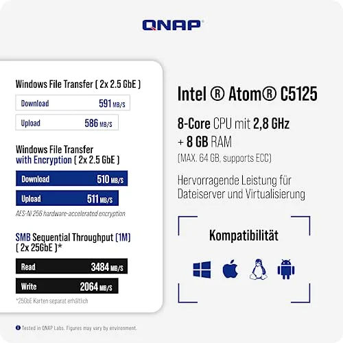 QNAP TS-855eU-RP-8G - vue 3