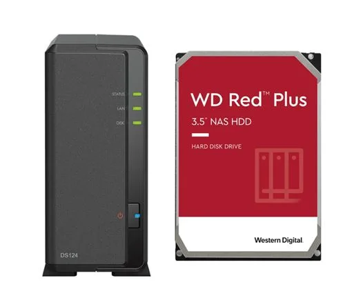 Serveur NAS Synology DS124 8To avec WD Red Plus
