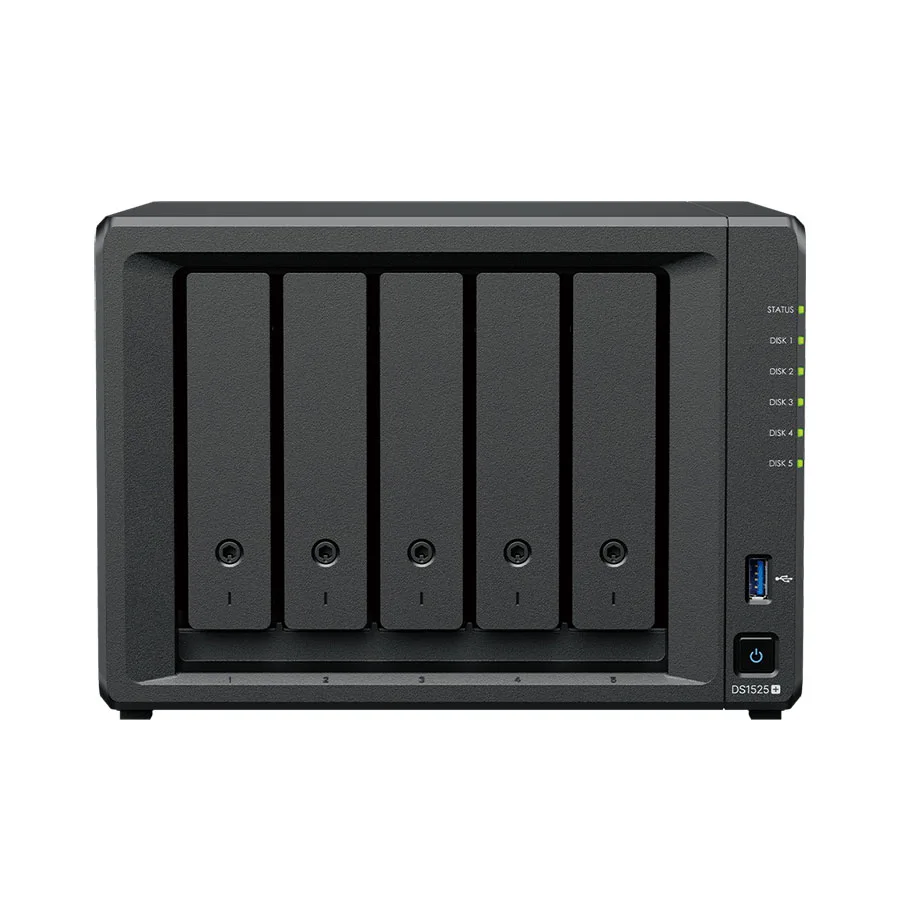 Serveur NAS Synology DS1525+ 5 baies 8 Go - vue 1