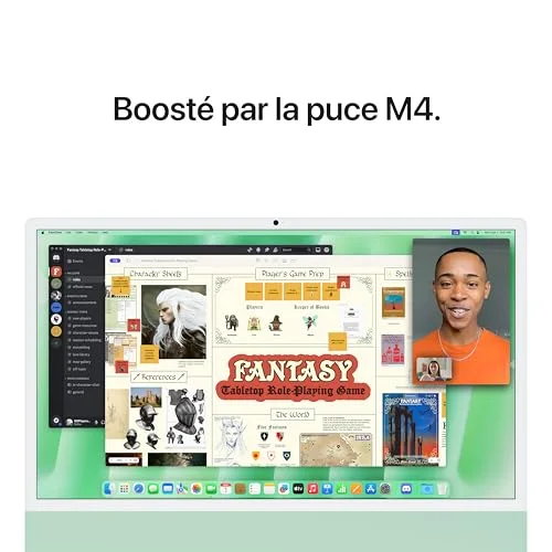 Apple iMac 24" M4 10c/10c 16Go 256Go Vert - vue 4