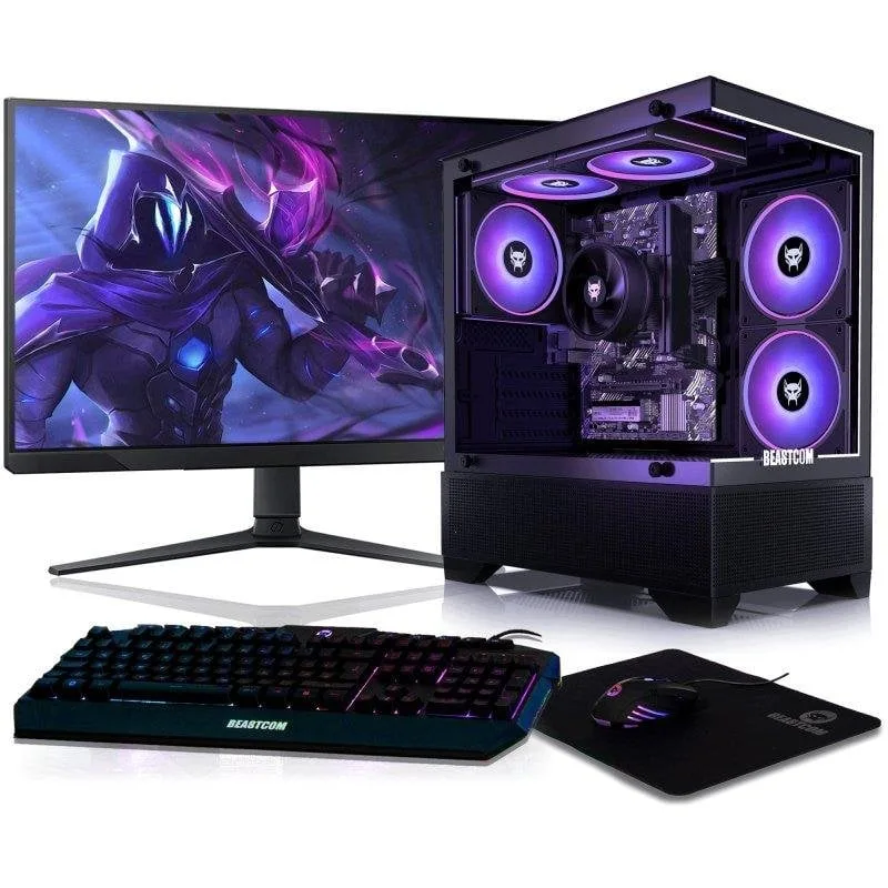 PC de bureau BEASTCOM Q3 AMD Ryzen 5 16GB 512GB