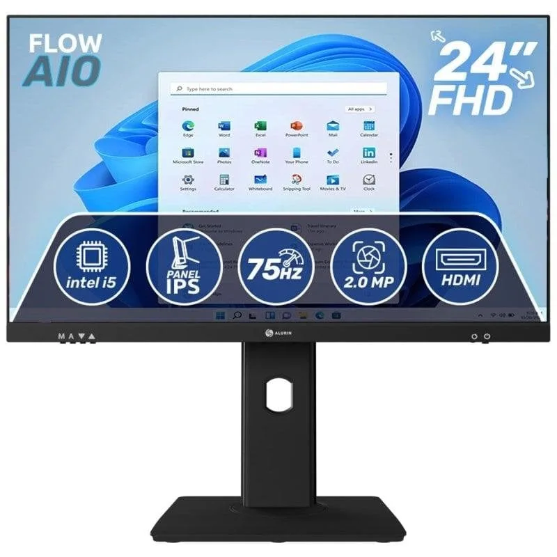 PC fixe PC Tout-en-un Alurin Flow i5-12400 16Go 1To 24"