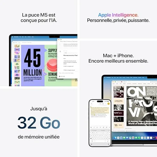 Apple MacBook Air 15" M5 24 Go 1 To Minuit - vue 5