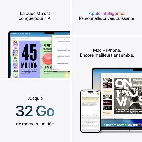 Apple MacBook Air 15" M5 512 Go 16 Go - vue 5