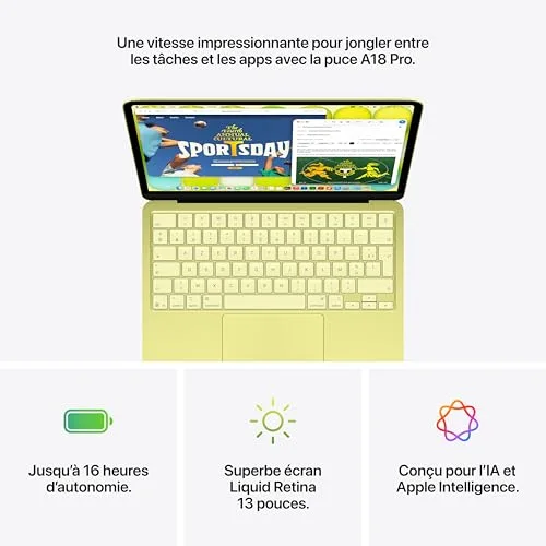 Apple MacBook Neo 13" A18 Pro 8 Go 256 Go Jaune Agrume - vue 5