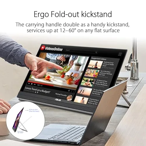 Ecran PC portable Asus ZenScreen MB229CF 215 Noir - vue 4