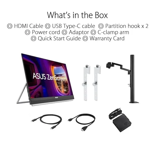 Ecran PC portable Asus ZenScreen MB229CF 215 Noir - vue 8