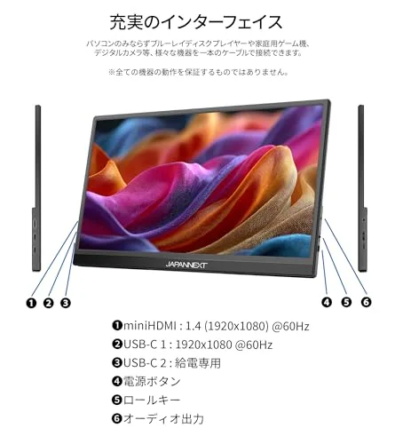 Ecran PC Portable Tactile - JAPANNEXT - 15.6 - IPS - Full HD (1920x1080) - JN-MD-i156F-T-LE - vue 5
