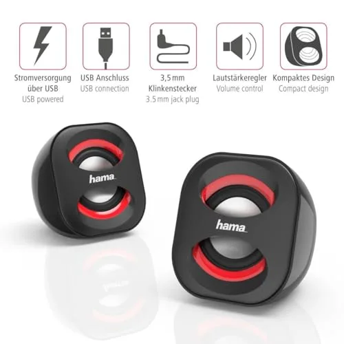 Enceinte pour ordinateur portable Sonic Mobil 183 Noire/rouge - vue 6