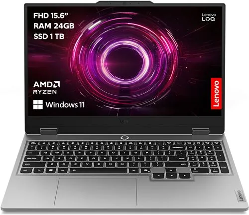 PC portable Lenovo LOQ 15AHP10 Ryzen 7 250 RTX 5060 24 Go