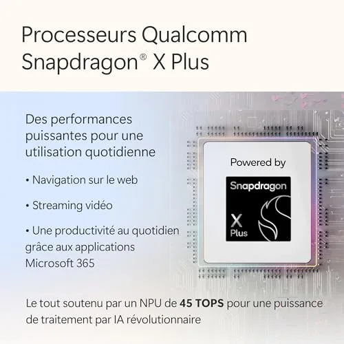 Microsoft Surface Laptop 13,8 Snapdragon X Plus 16 Go 512 Go - vue 2