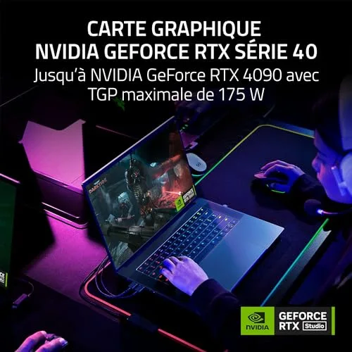 Ordinateur Portable Gaming - Razer - Blade 16 (2024) - 16 OLED QHD+ 240Hz - Intel i9 - RTX 4080 - vue 3