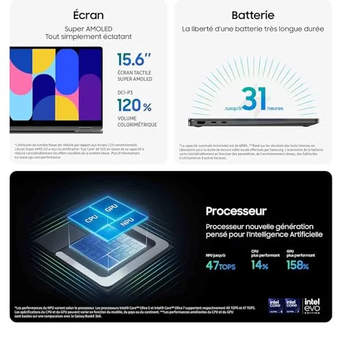 Samsung Galaxy Book5 360 15,6" Ultra 5 16Go 512Go - vue 4