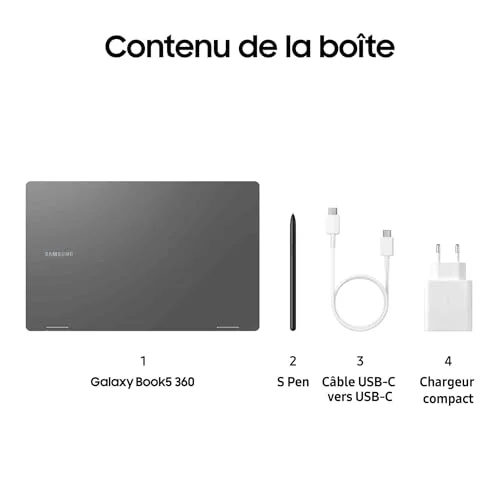 Samsung Galaxy Book5 360 15,6" Ultra 5 16Go 512Go - vue 8