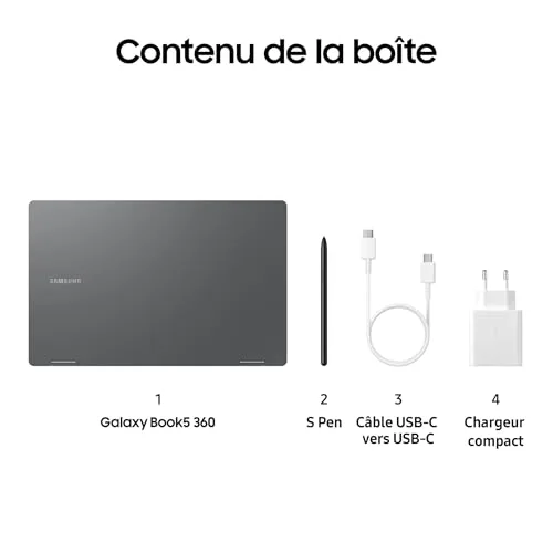 Samsung Galaxy Book5 360 15,6" Ultra 5 16Go 512Go - vue 9