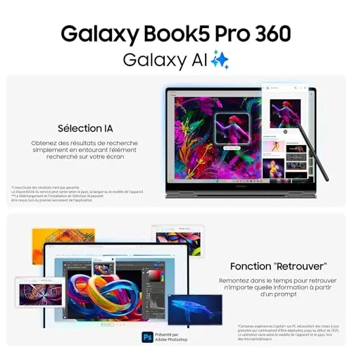 Samsung Galaxy Book5 Pro 360 16" - vue 3