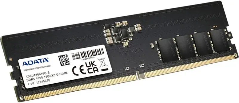 ADATA AD5U480016G-DT 32 Go Kit 2x16Go DDR5 4800 MHz ECC - vue 3