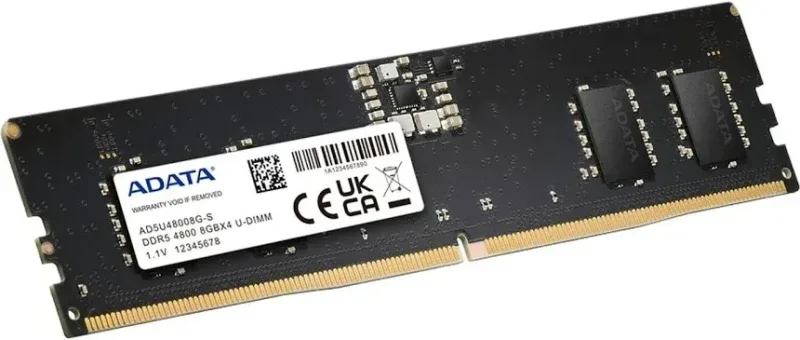 ADATA AD5U48008G-S 8 Go DDR5 4800 MHz ECC - vue 3
