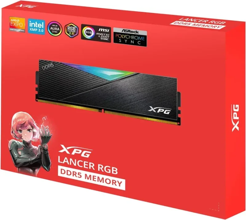 ADATA Lancer RGB 32 Go Kit 2x16Go DDR5 - vue 4