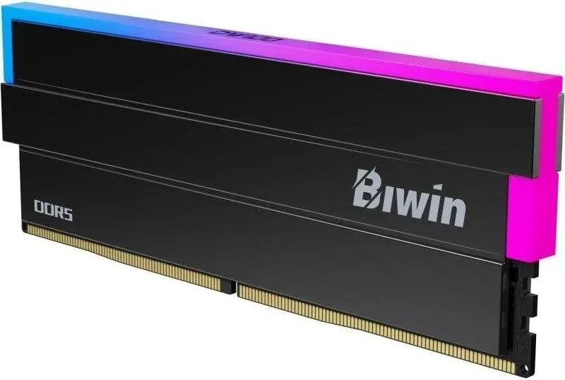 Biwin Black Opal 48 Go Kit 2x24Go DDR5 6000 MHz RGB - vue 2