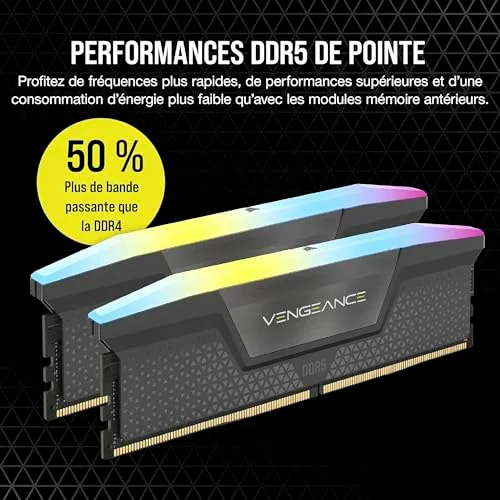 Corsair 32 Go Kit 2x16Go DDR5 6000 MHz - vue 3