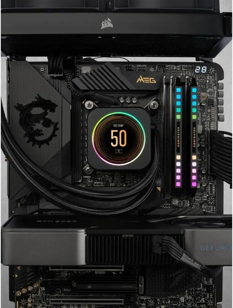 Corsair Dominator Platinum RGB 64 Go Kit 2x32Go DDR5 6600 MHz - vue 2