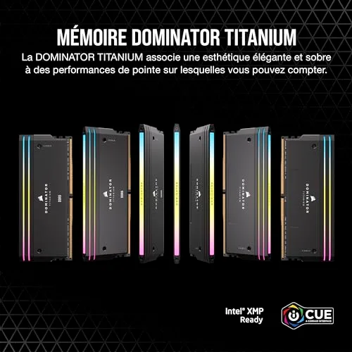 Corsair Dominator Titanium 32 Go Kit 2x16Go DDR5 6400 MHz - vue 2
