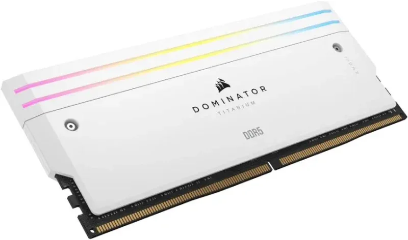 Corsair Dominator Titanium 96 Go Kit 2x48Go DDR5 6600 MHz RGB - vue 2