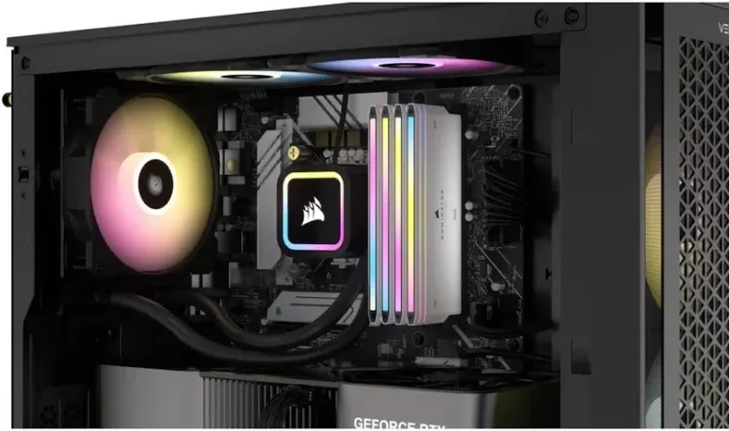 Corsair Dominator Titanium 96 Go Kit 2x48Go DDR5 6600 MHz RGB - vue 5