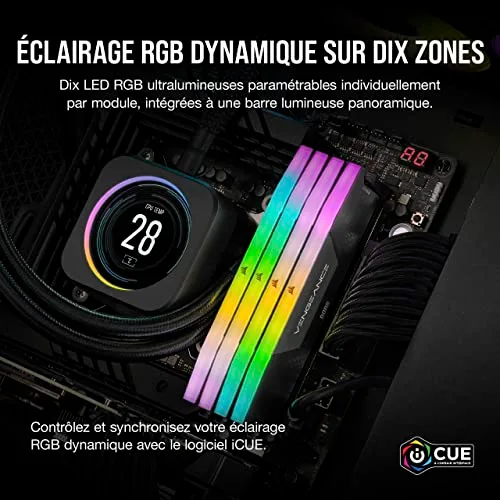 Corsair Vengeance 32 Go Kit 2x16Go DDR5 6000 MHz - vue 4