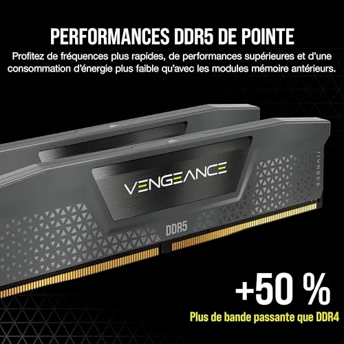 Corsair Vengeance 32 Go Kit 2x16Go DDR5 6400 MHz - vue 3