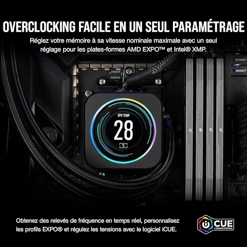 Corsair Vengeance 32 Go Kit 2x16Go DDR5 6400 MHz - vue 4