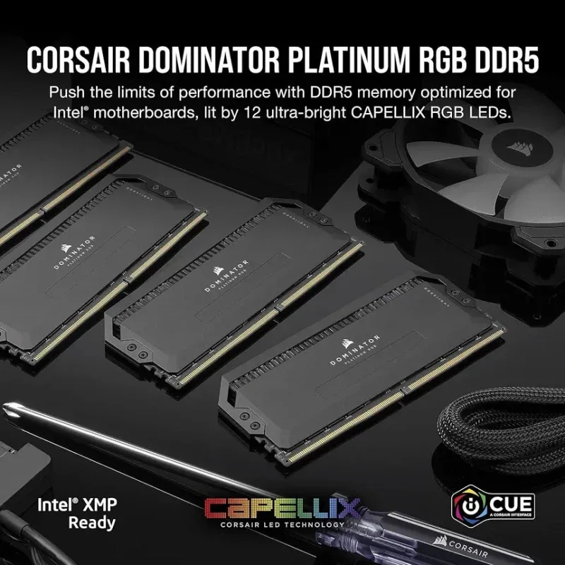 Corsair Vengeance 64 Go Kit 4x16Go DDR5 6200 MHz - vue 4