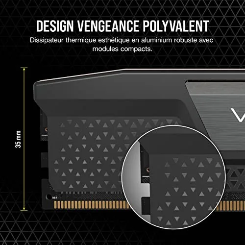 Corsair Vengeance RGB 32 Go Kit 2x16Go DDR5 6000 MHz - vue 5