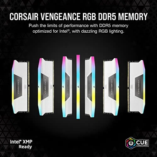 Corsair Vengeance RGB 32 Go Kit 2x16Go DDR5 6200 MHz - vue 2