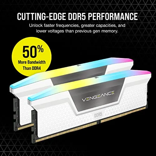Corsair Vengeance RGB 64 Go Kit 2x32Go DDR5 5200 MHz - vue 3