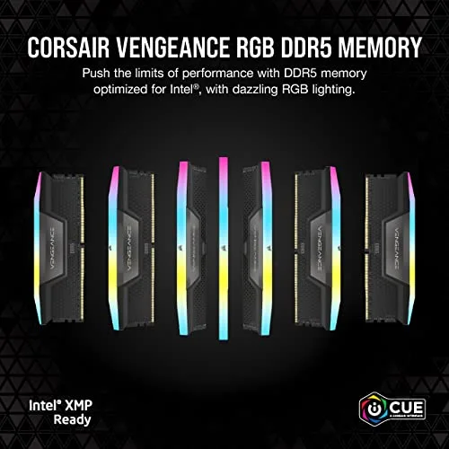 Corsair Vengeance RGB 64 Go Kit 2x32Go DDR5 5600 MHz - vue 2