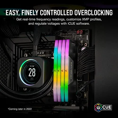 Corsair Vengeance RGB 64 Go Kit 2x32Go DDR5 5600 MHz - vue 5
