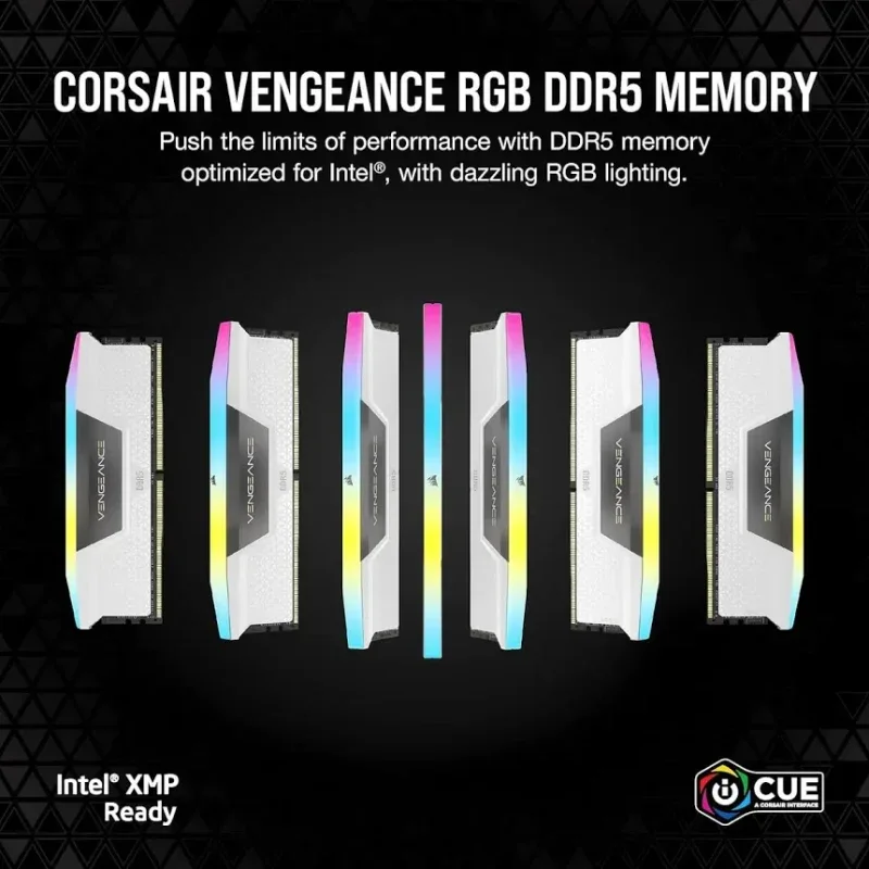 Corsair Vengeance RGB 64 Go Kit 2x32Go DDR5 5600 MHz - vue 4