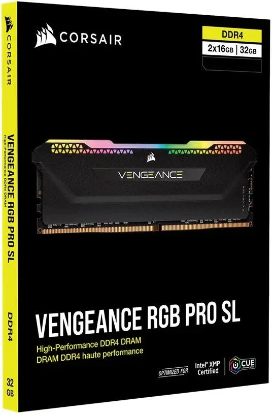 Corsair Vengeance RGB Pro SL 32 Go Kit 2x16Go DDR4 3200 MHz RGB - vue 2