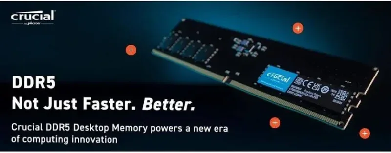 Crucial 16 Go DDR5 4800 MHz - vue 3