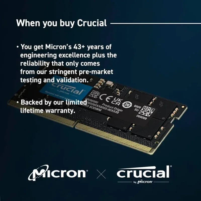 Crucial 24 Go DDR5 5600 MHz - vue 3