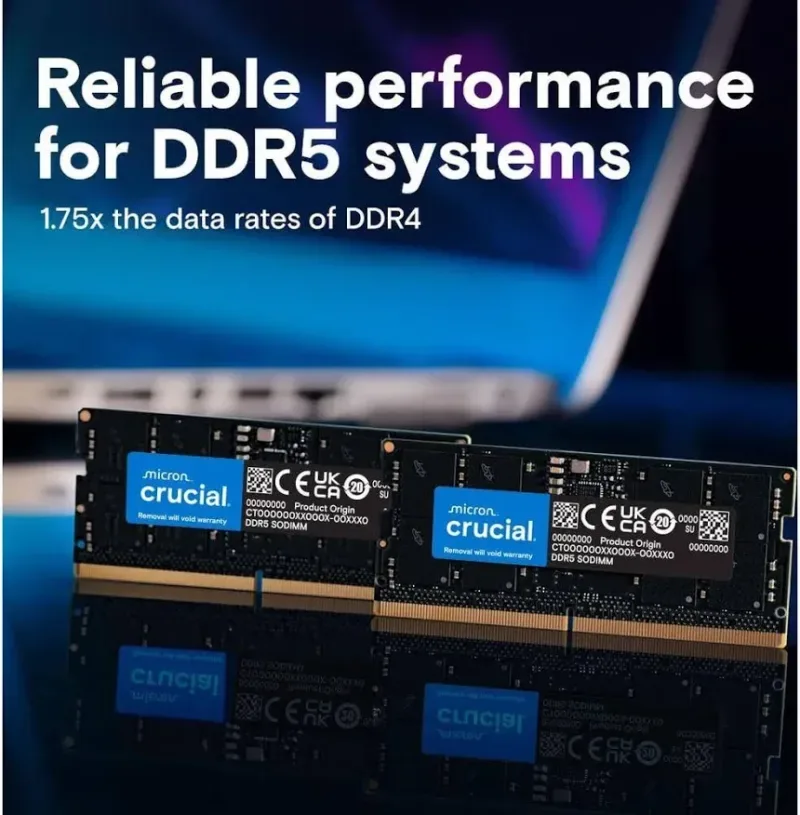 Crucial 32 Go DDR5 4800 MHz - vue 2