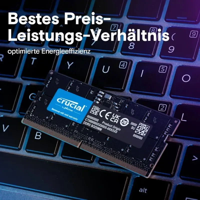 Crucial 32 Go DDR5 4800 MHz - vue 5