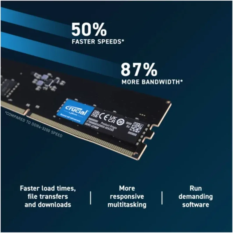 Crucial 32 Go DDR5 5600 MHz - vue 5